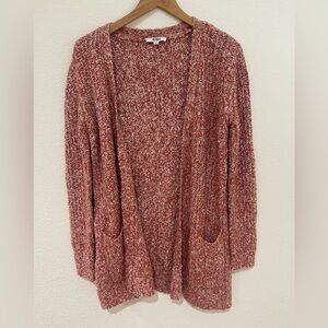 BB Dakota Steve Madden Odetta Open Pocket Cardigan Salmon Size Medium NWOT